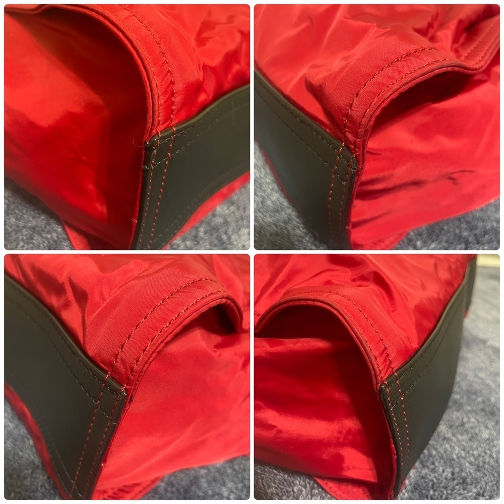 Burberry. Red Nylon Tote Bag - Picture 9 of 15
